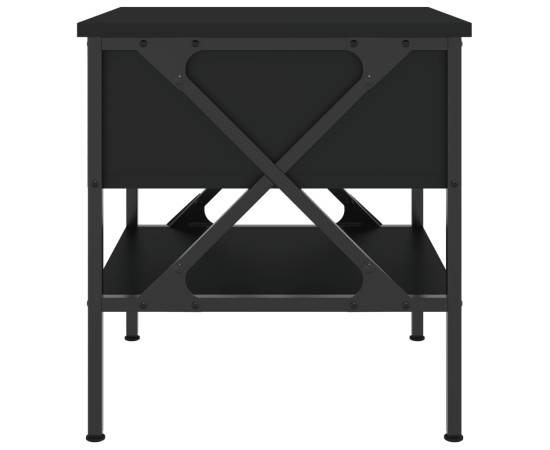 Noptiere, 2 buc., negru, 40x42x45 cm, lemn compozit, 8 image