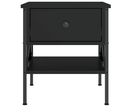 Noptiere, 2 buc., negru, 40x42x45 cm, lemn compozit, 6 image