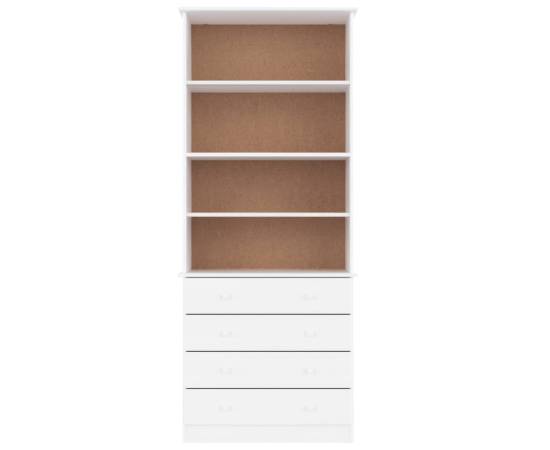 Bibliotecă cu sertare „alta” alb 77x35x186,5 cm lemn masiv pin, 3 image