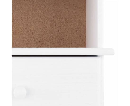 Bibliotecă cu sertare „alta” alb 77x35x186,5 cm lemn masiv pin, 7 image