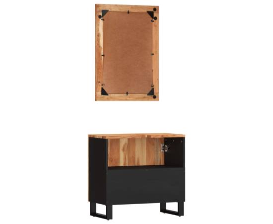 Set mobilier de baie, 2 piese, lemn masiv de acacia, 4 image