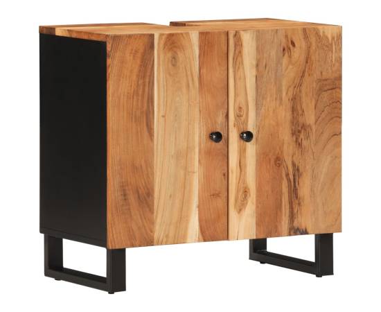 Set mobilier de baie, 2 piese, lemn masiv de acacia, 5 image