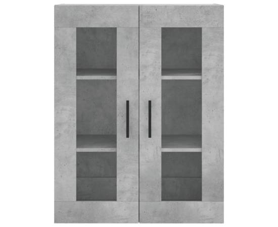 Dulap înalt, gri beton, 69,5x34x180, lemn compozit, 6 image