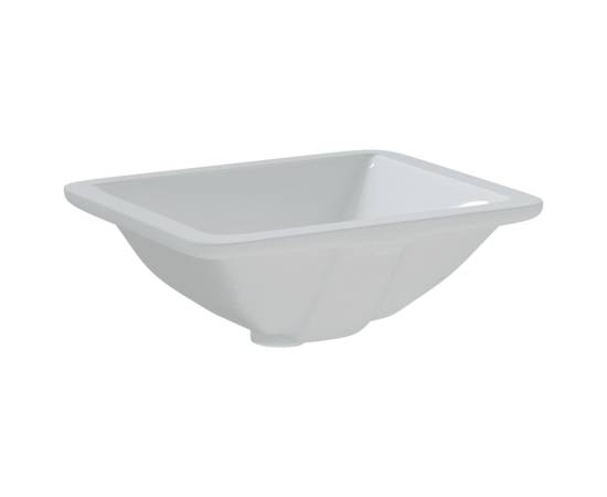 Chiuvetă de baie albă 36,5x32x15,5 cm, ovală, ceramică, 6 image