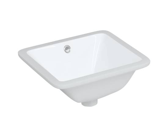 Chiuvetă de baie albă 36,5x32x15,5 cm, ovală, ceramică, 2 image