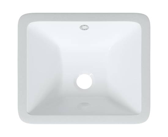 Chiuvetă de baie albă 36,5x32x15,5 cm, ovală, ceramică, 7 image