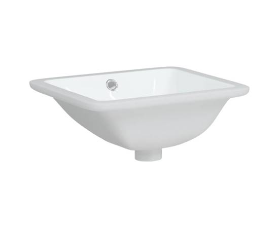 Chiuvetă de baie albă 36,5x32x15,5 cm, ovală, ceramică, 3 image