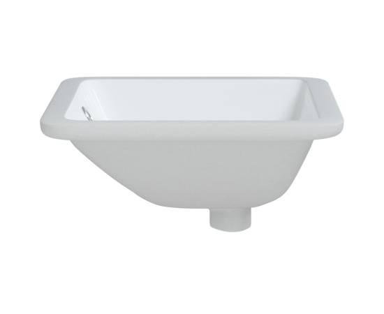 Chiuvetă de baie albă 36,5x32x15,5 cm, ovală, ceramică, 5 image