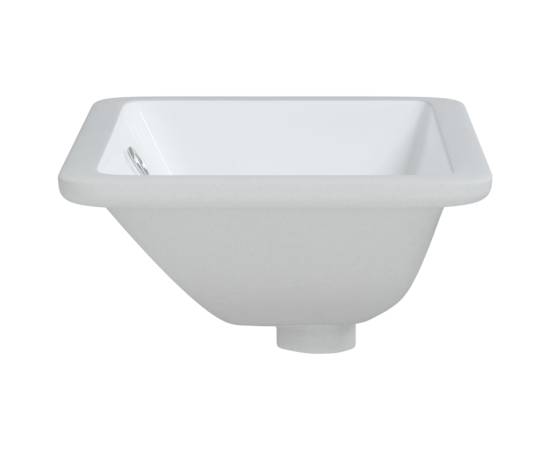 Chiuvetă de baie albă 47,5x35x19,5 cm, dreptunghiular, ceramică, 5 image