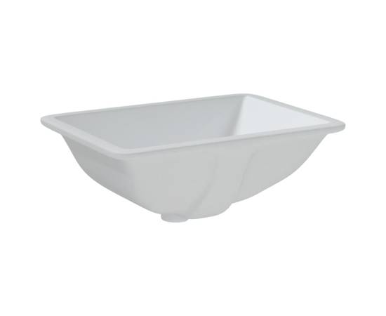 Chiuvetă de baie albă 47,5x35x19,5 cm, dreptunghiular, ceramică, 6 image