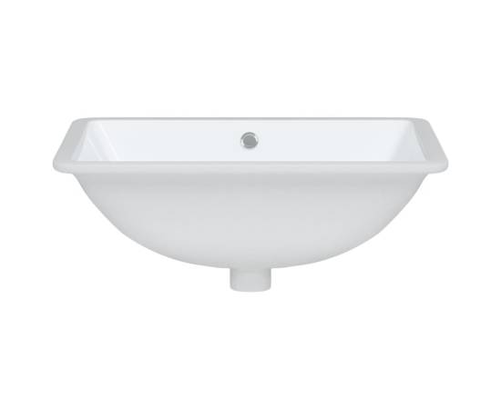 Chiuvetă de baie albă 52x38,5x19,5 cm, ovală, ceramică, 4 image