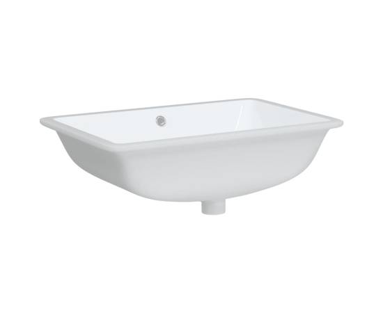 Chiuvetă de baie albă 60x40x21 cm, ovală, ceramică, 3 image