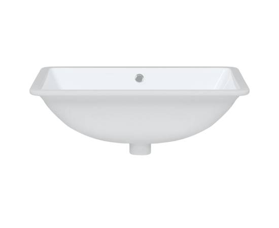 Chiuvetă de baie albă 60x40x21 cm, ovală, ceramică, 4 image