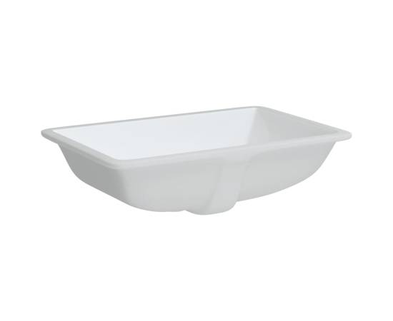 Chiuvetă de baie albă 60x40x21 cm, ovală, ceramică, 6 image