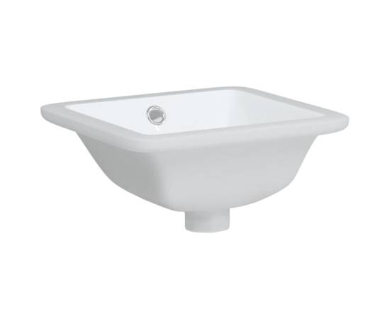 Chiuvetă de baie albă 30,5x27x14 cm, ovală, ceramică, 3 image
