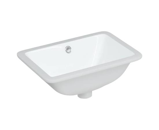 Chiuvetă de baie albă 41,5x26x18,5 cm, ovală, ceramică, 2 image