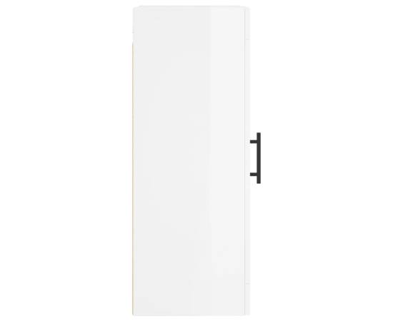 Dulap de perete, alb extralucios, 34,5x34x90 cm, lemn prelucrat, 8 image