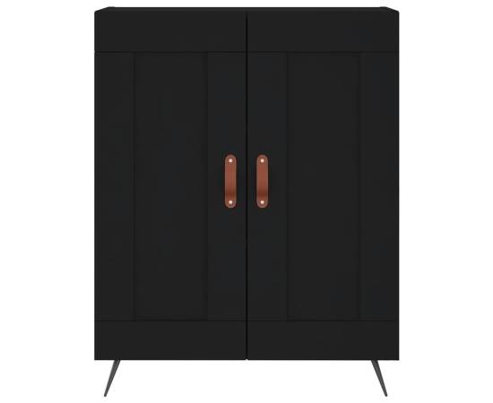 Dulap înalt, negru, 69,5x34x180 cm, lemn compozit, 8 image