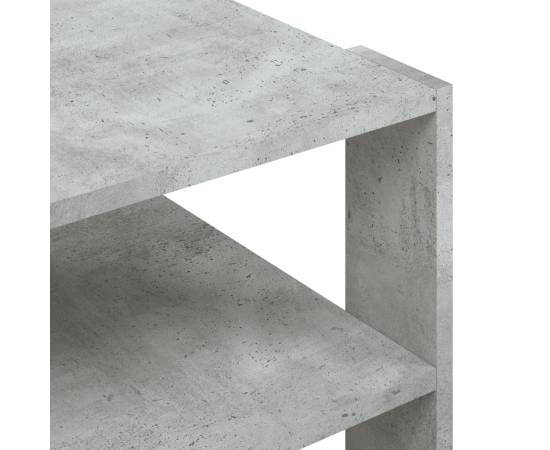 Măsuță de cafea, gri beton, 59,5x59,5x40 cm, lemn compozit, 7 image