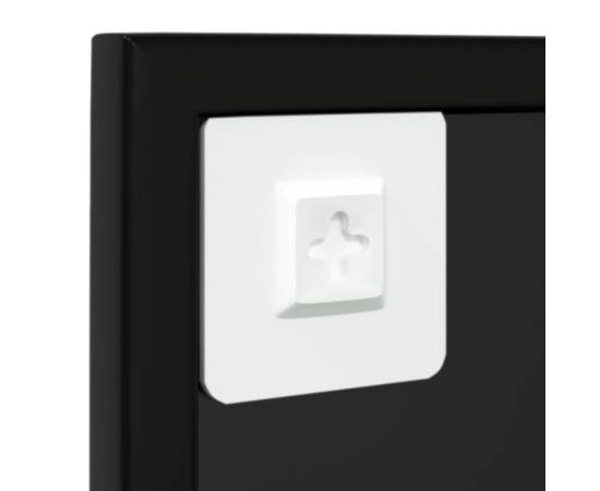 Oglinzi de perete, 3 buc., negru, 80x60 cm, metal, 6 image