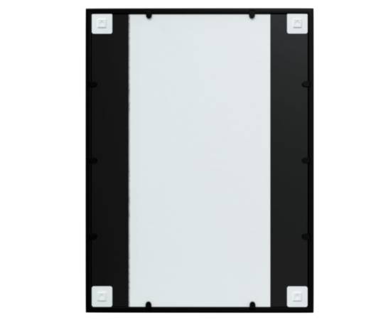 Oglinzi de perete, 3 buc., negru, 80x60 cm, metal, 5 image