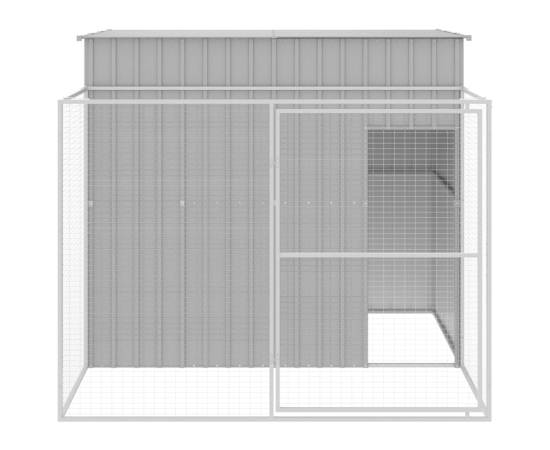 Cușcă de câine & țarc gri deschis 214x253x181cm oțel galvanizat, 3 image