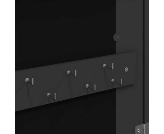 Dulap autonom de bijuterii, cu oglindă și lumini led, negru, 9 image