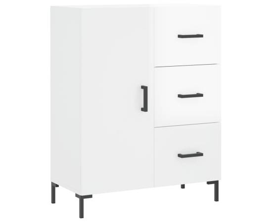 Dulap înalt, alb extralucios, 69,5x34x180 cm, lemn compozit, 7 image