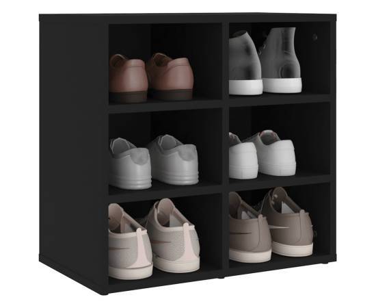 Dulap de pantofi, negru, 52,5x30x50 cm, 4 image
