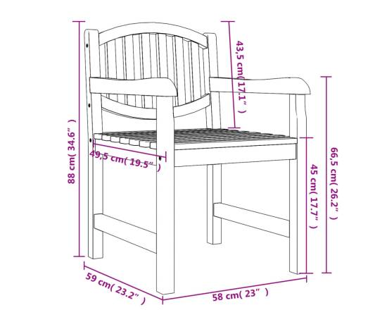 Set mobilier pentru grădină, 4 piese, lemn masiv de tec, 10 image