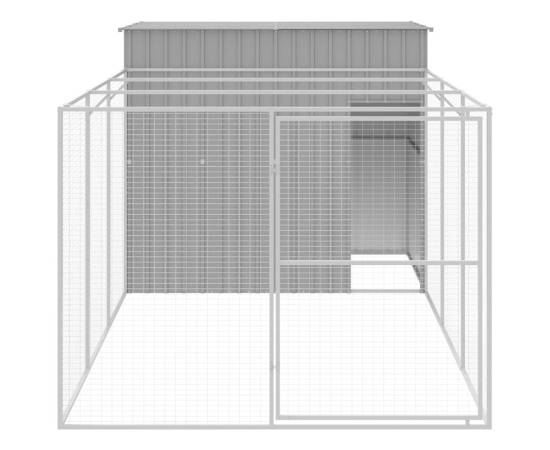 Cușcă de câine & țarc gri deschis 214x457x181cm oțel galvanizat, 3 image