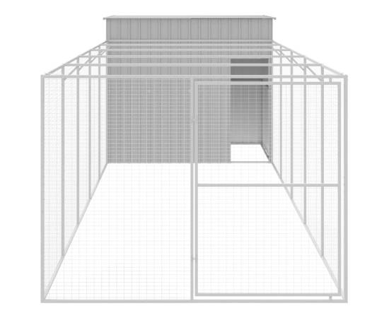 Cușcă de câine & țarc gri deschis 214x661x181cm oțel galvanizat, 3 image