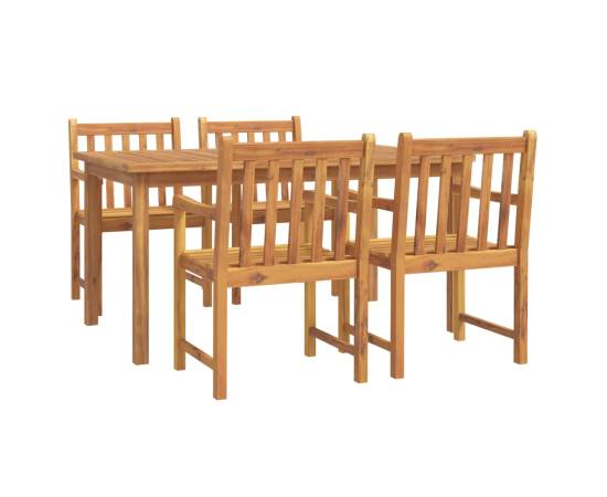 Set mobilier de grădină, 5 piese, lemn masiv de acacia, 2 image