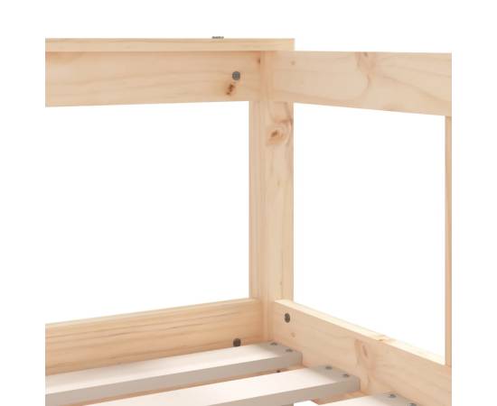 Cadru de pat pentru copii, 70x140 cm, lemn masiv de pin, 8 image