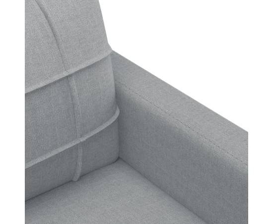 Canapea cu 2 locuri, gri deschis, 120 cm, material textil, 6 image