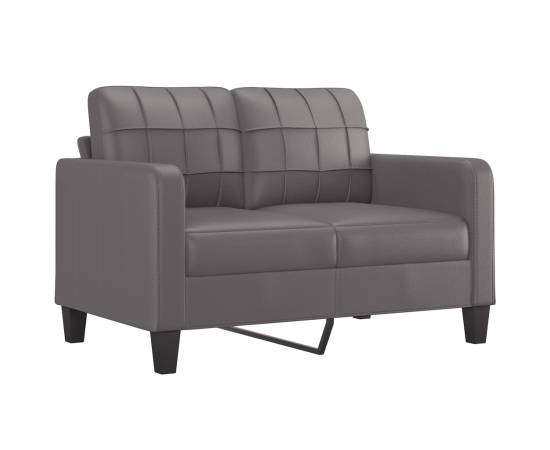 Canapea cu 2 locuri, gri, 120 cm, piele ecologică, 2 image
