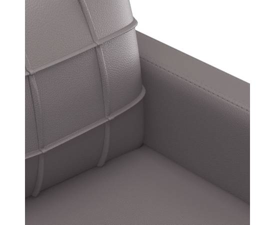 Canapea cu 2 locuri, gri, 140 cm, piele ecologică, 6 image