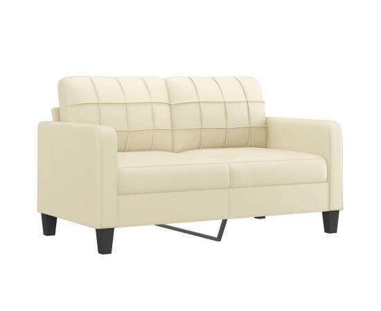 Canapea cu 2 locuri, crem, 140 cm, piele ecologică, 2 image
