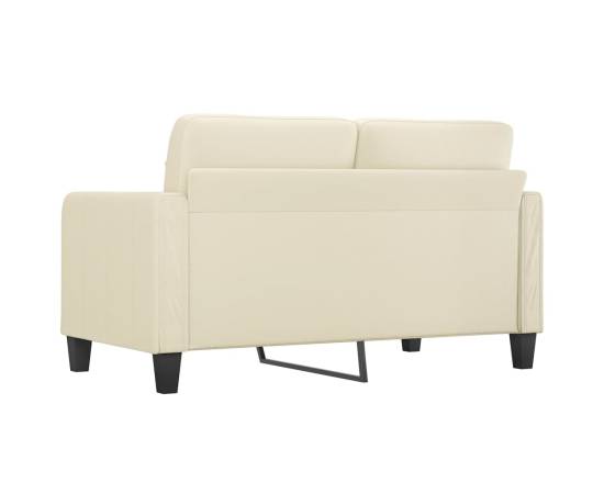 Canapea cu 2 locuri, crem, 140 cm, piele ecologică, 5 image