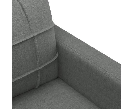 Canapea cu 2 locuri, gri închis, 120 cm, material textil, 6 image