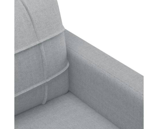 Canapea cu 3 locuri, gri deschis, material 180cm textil, 6 image