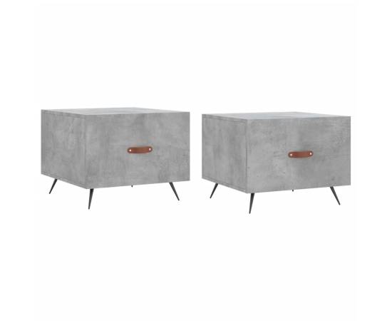 Măsuțe de cafea, 2 buc., gri beton, 50x50x40 cm, lemn compozit, 2 image