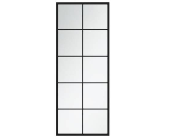 Oglinzi de perete, 2 buc., negru, 100x40 cm, metal, 4 image