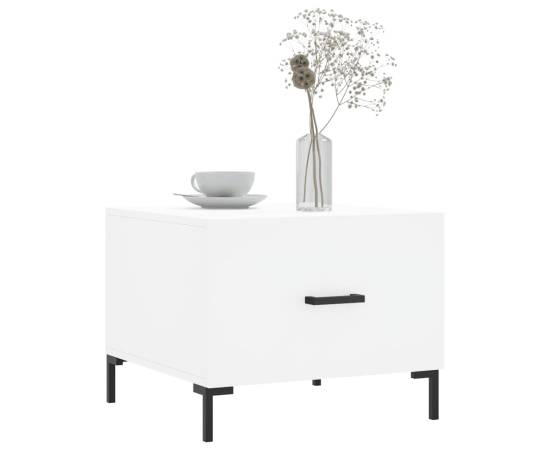 Măsuțe de cafea, 2 buc., alb, 50x50x40 cm, lemn compozit, 3 image