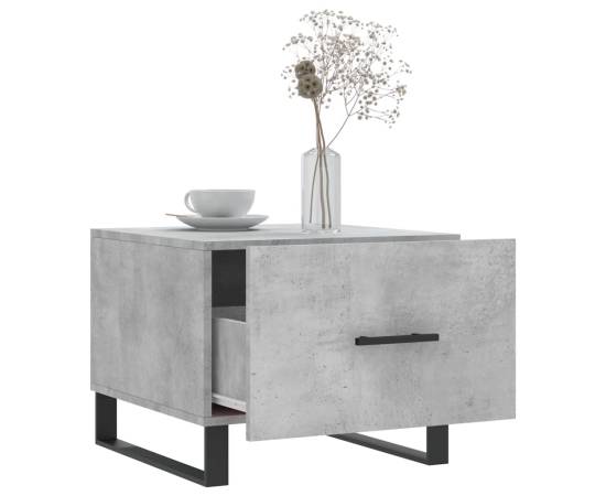Măsuțe de cafea, 2 buc., gri beton, 50x50x40 cm, lemn compozit, 4 image
