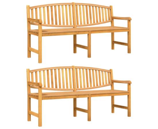 Set mobilier pentru grădină, 3 piese, lemn masiv de tec, 3 image