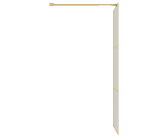 Paravan de duș walk-in auriu, 90x195 cm sticlă esg transparentă, 4 image