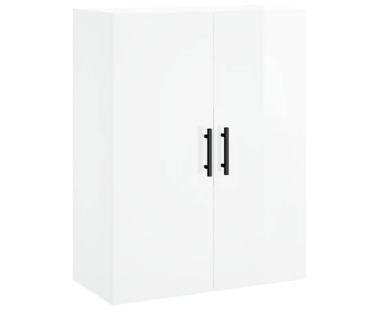 Dulap înalt, alb extralucios, 69,5x34x180 cm, lemn compozit, 5 image