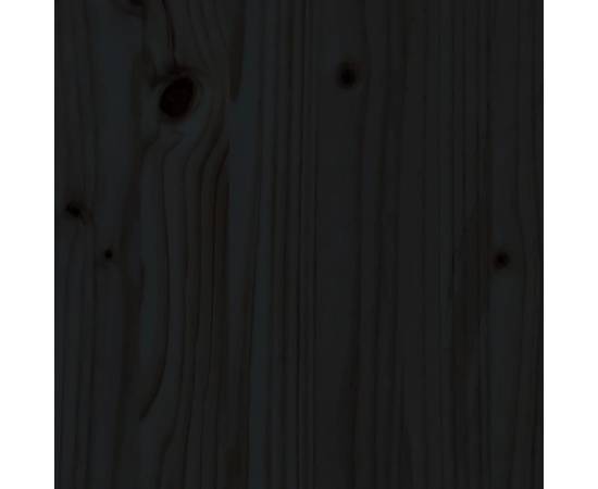 Strat înălțat de grădină, negru, 101x50x57 cm, lemn masiv pin, 8 image