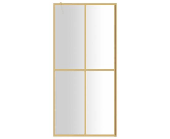 Paravan de duș walk-in auriu, 90x195 cm sticlă esg transparentă, 3 image